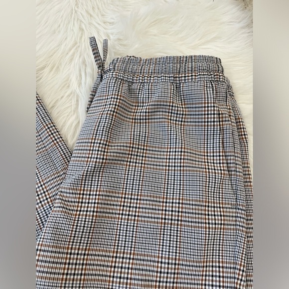 H&M | Pull on drawstring plaid trousers - Size small - Picture 4 of 11